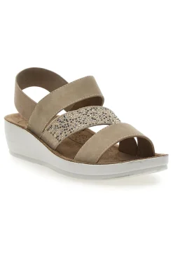 Sandali con Elastico Beige Eco Bio J532404