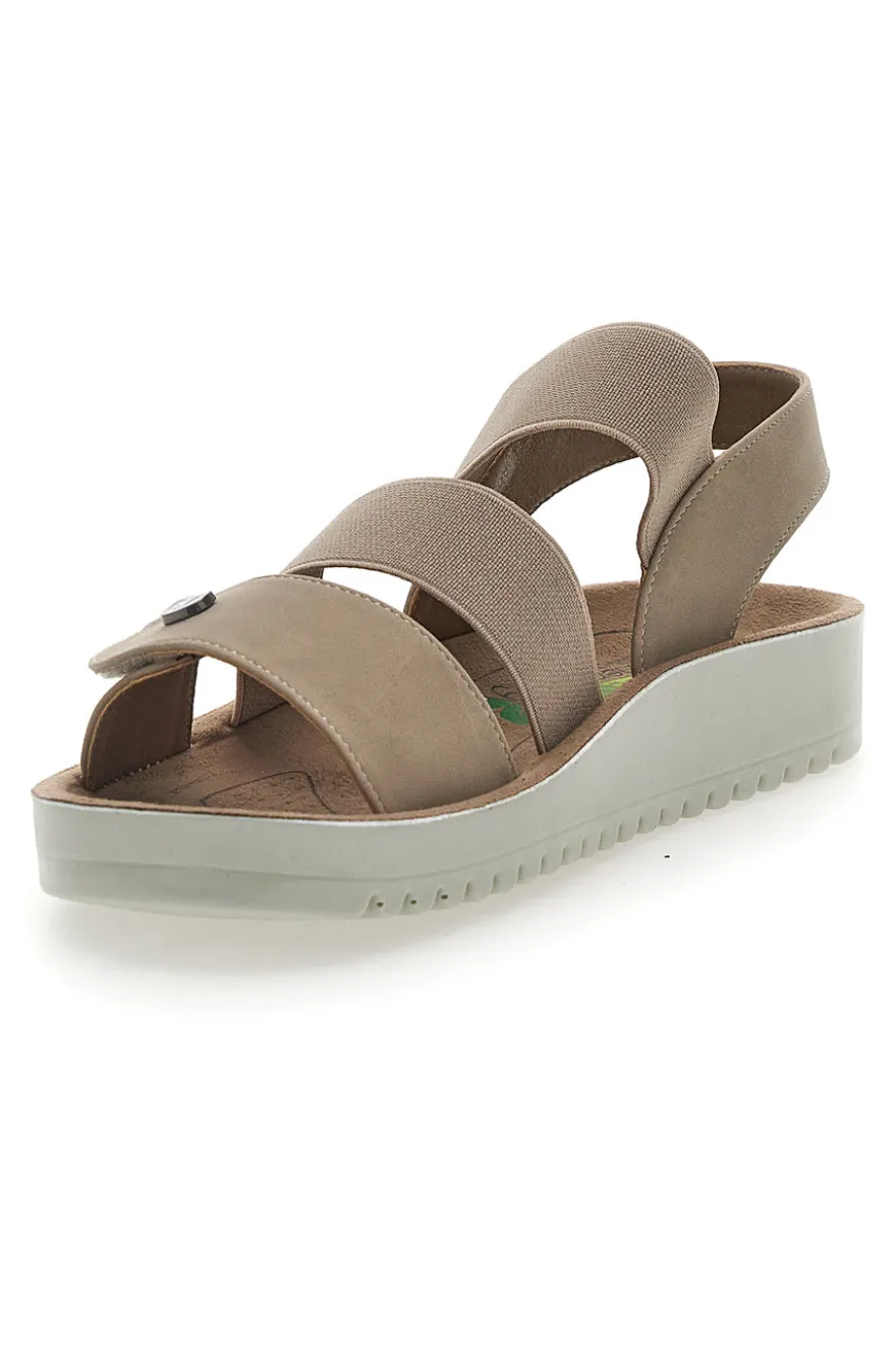 Sandali con Elastico Taupe Eco Bio 221494
