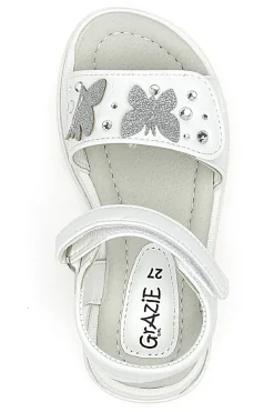 Sandali con farfalle e charms bianchi Grazie girl 218349