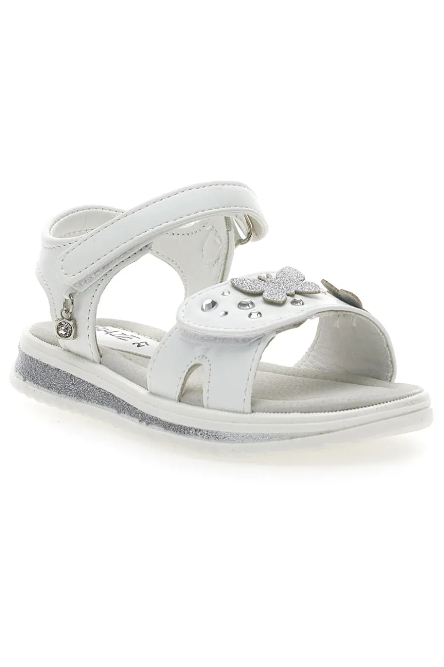 Sandali con farfalle e charms bianchi Grazie girl 218349