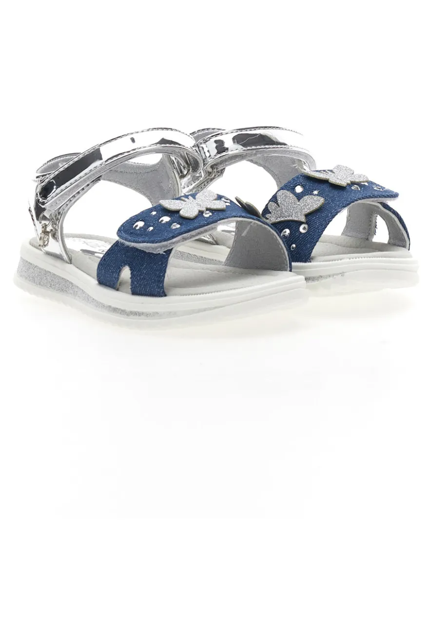 Sandali con farfalle e charms blu Grazie girl 218349