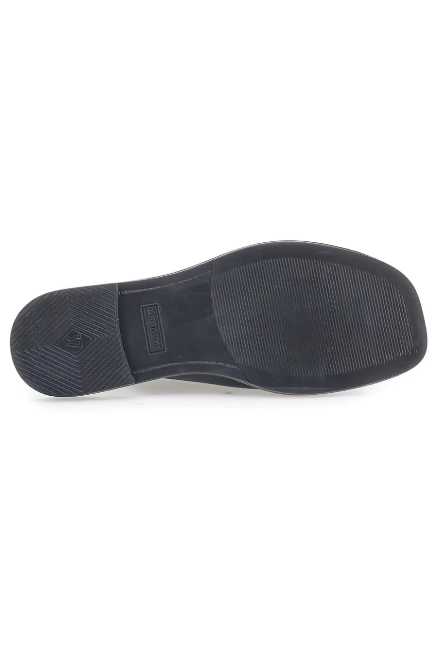 Sandali con Fascia in Pelle Nera e Elastico Posteriore PITTARELLO FOCUS 184987