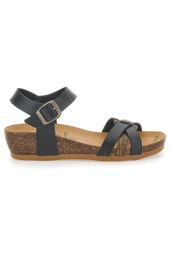 Sandali con Fibbie Neri Bio Up 22310