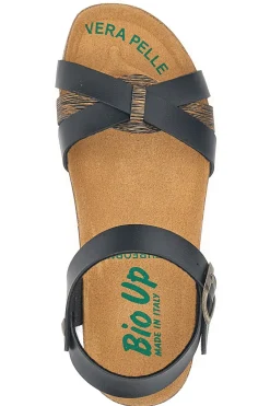 Sandali con Fibbie Neri Bio Up 22310