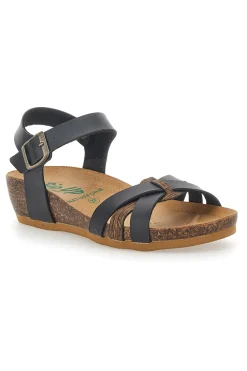 Sandali con Fibbie Neri Bio Up 22310