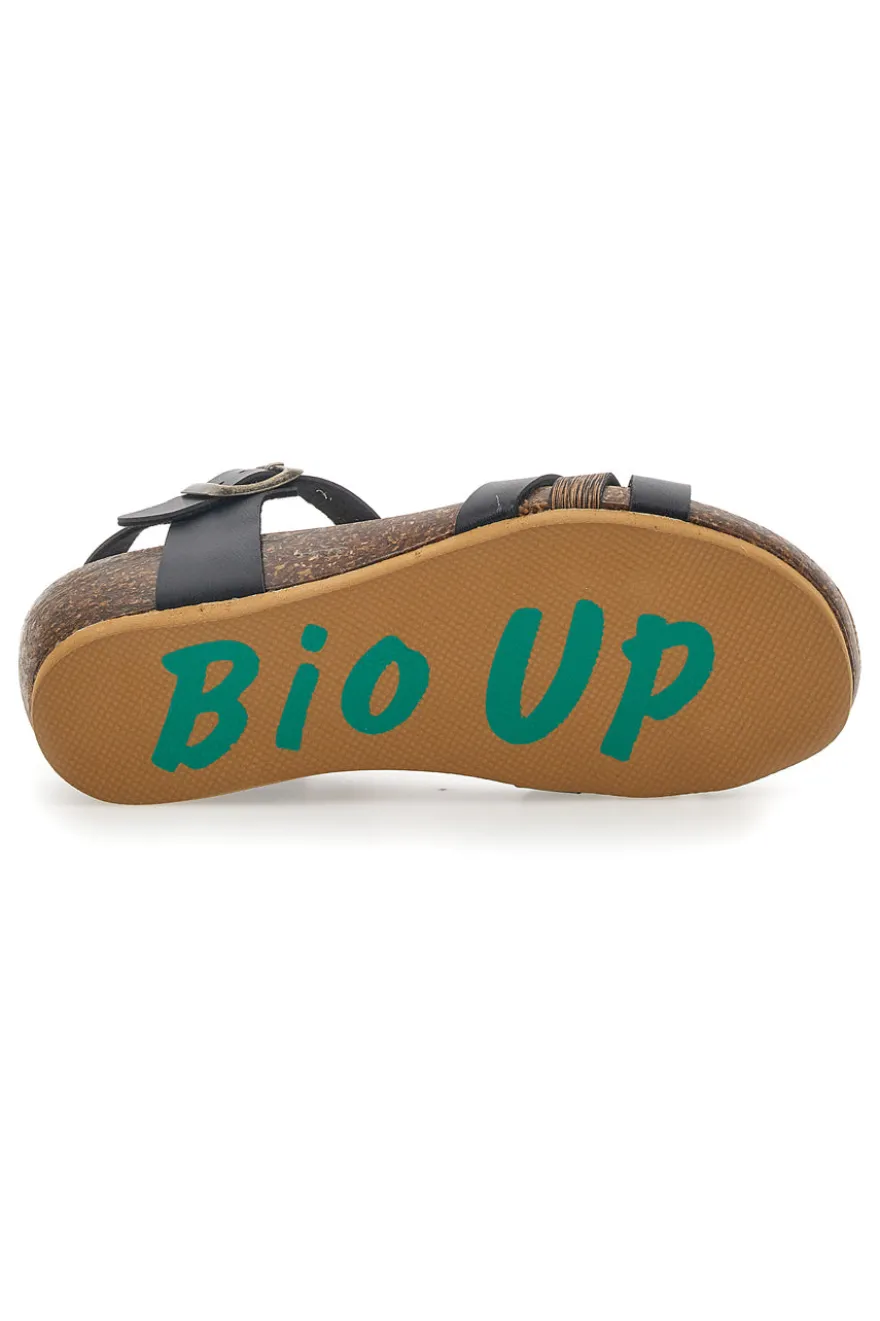 Sandali con Fibbie Neri Bio Up 22310