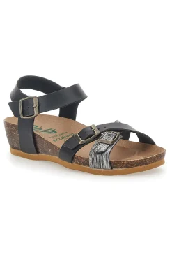 Sandali con Fibbie Neri Bio Up 22310