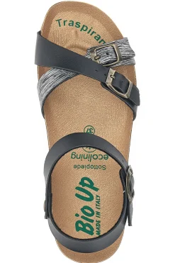 Sandali con Fibbie Neri Bio Up 22310