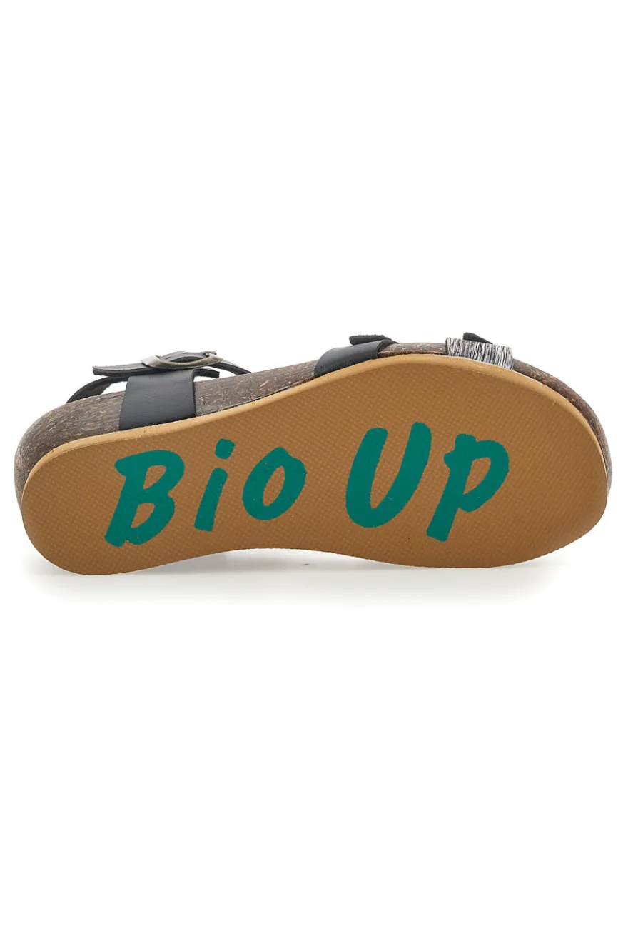 Sandali con Fibbie Neri Bio Up 22310