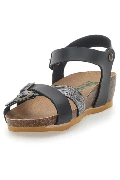 Sandali con Fibbie Neri Bio Up 22310