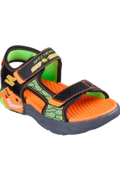 Sandali con Luci Neri e Arancioni Skechers CREATURE-SPLASH