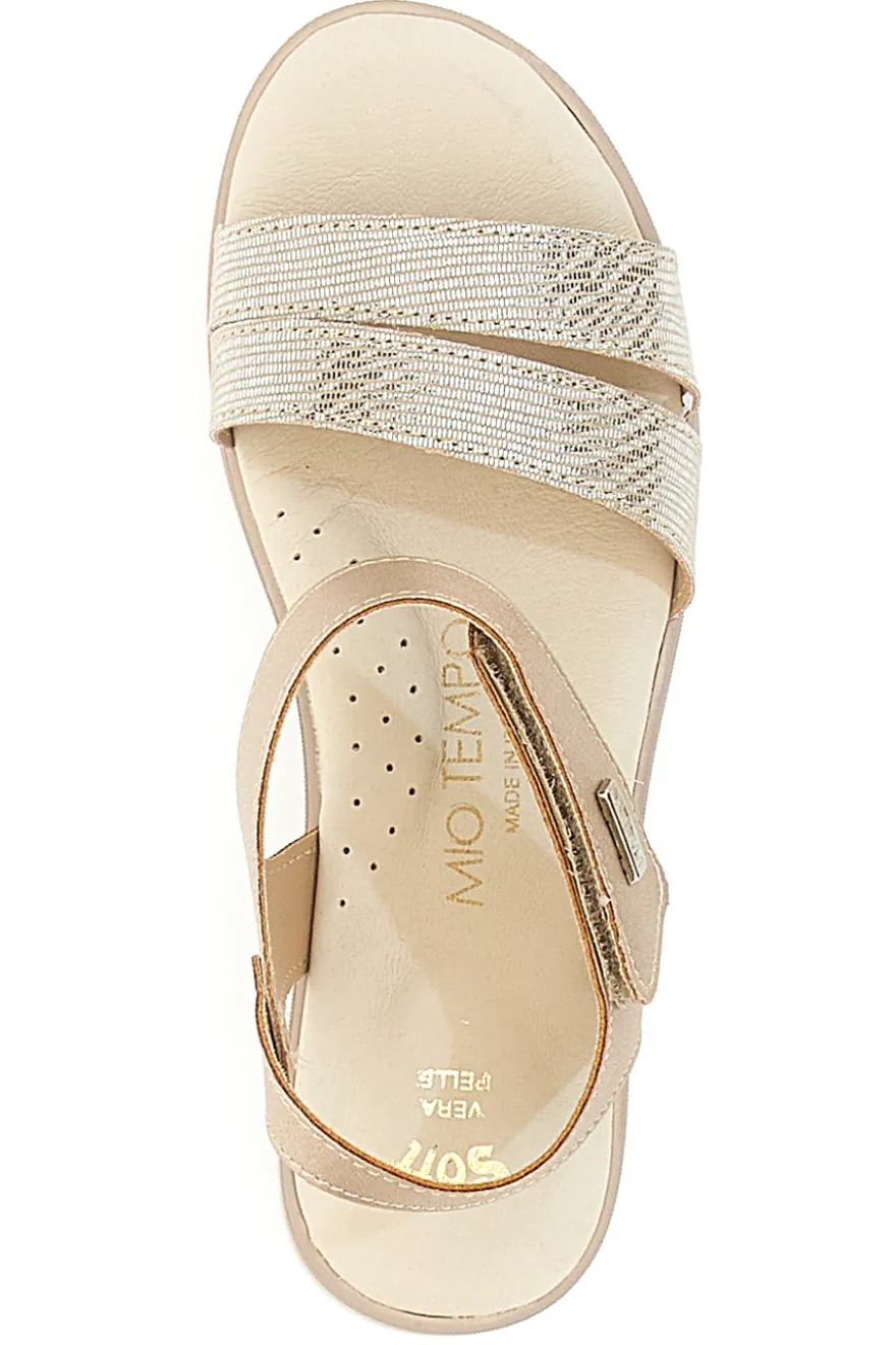 Sandali con Platform Gold Mio Tempo 543139