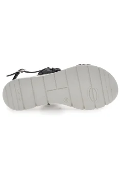 Sandali con Platform Nere Vera Pelle Pittarello Elite 81436