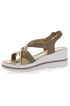 Sandali con Platform Oro Pittarello 191001
