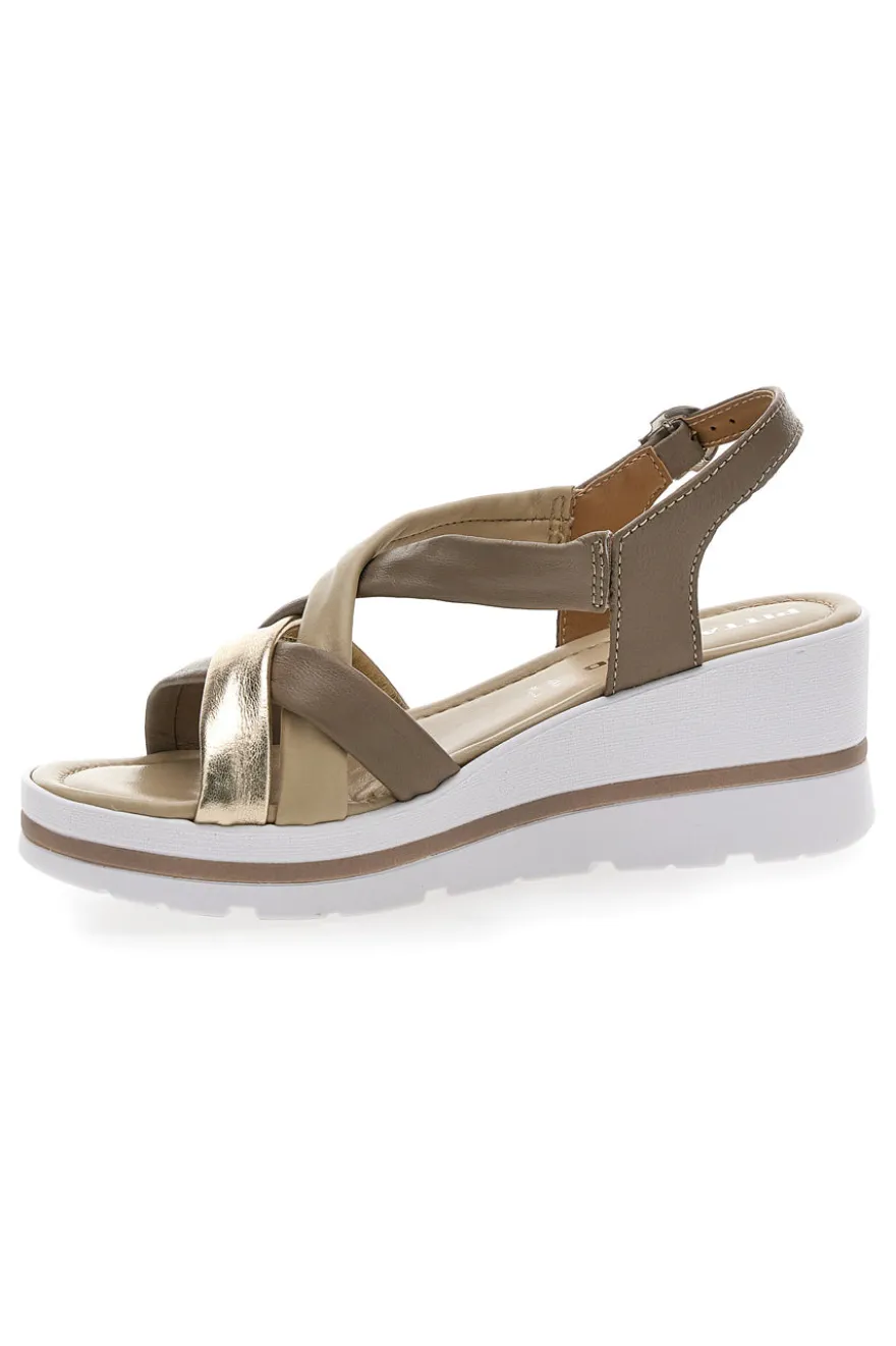 Sandali con Platform Oro Pittarello 191001