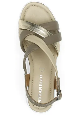 Sandali con Platform Oro Pittarello 191001