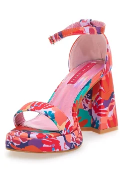 Sandali con Tacco a Blocco e Fiori Bettyflowers 201