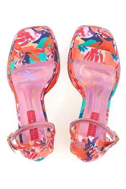 Sandali con Tacco a Blocco e Fiori Bettyflowers 201