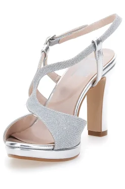 Sandali con Tacco Alto Argento Pittarello Love 4580