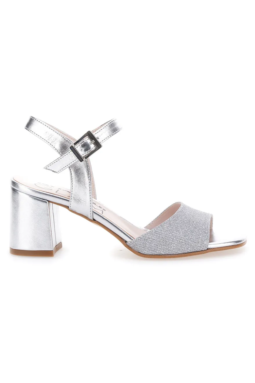 Sandali con Tacco Argento Pittarello Glam 4214