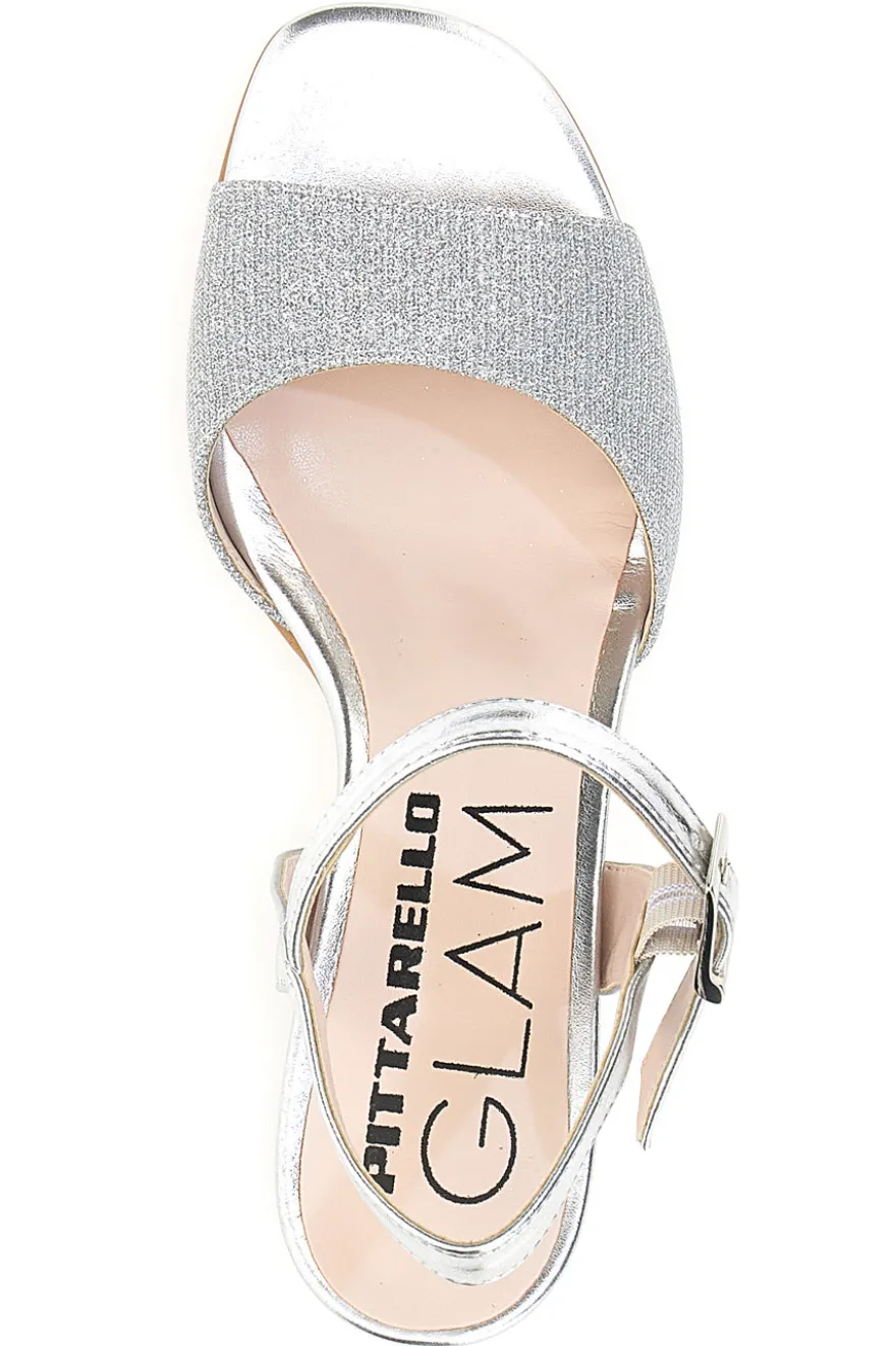 Sandali con Tacco Argento Pittarello Glam 4214