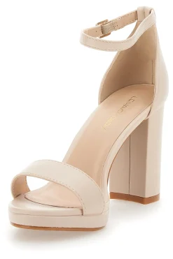 Sandali con Tacco Beige Le Havre Paris 33671