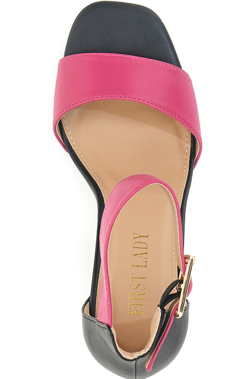 Sandali con Tacco Fucsia e Cinturino First Lady 407
