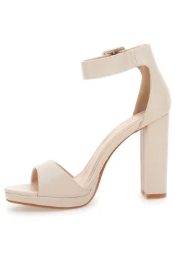 Sandali con Tacco Nude e Cinturino Le Havre Paris 6031