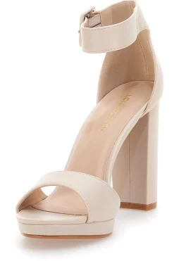 Sandali con Tacco Nude e Cinturino Le Havre Paris 6031