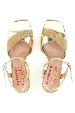 Sandali con tacco Piattello Glam 71 Oro