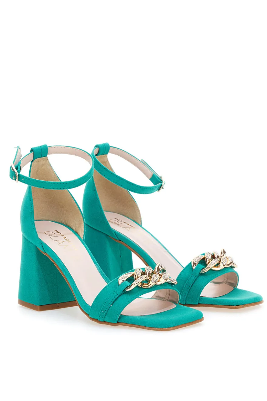 Sandali con Tacco Pittarello Glam 3436 Verde Acqua