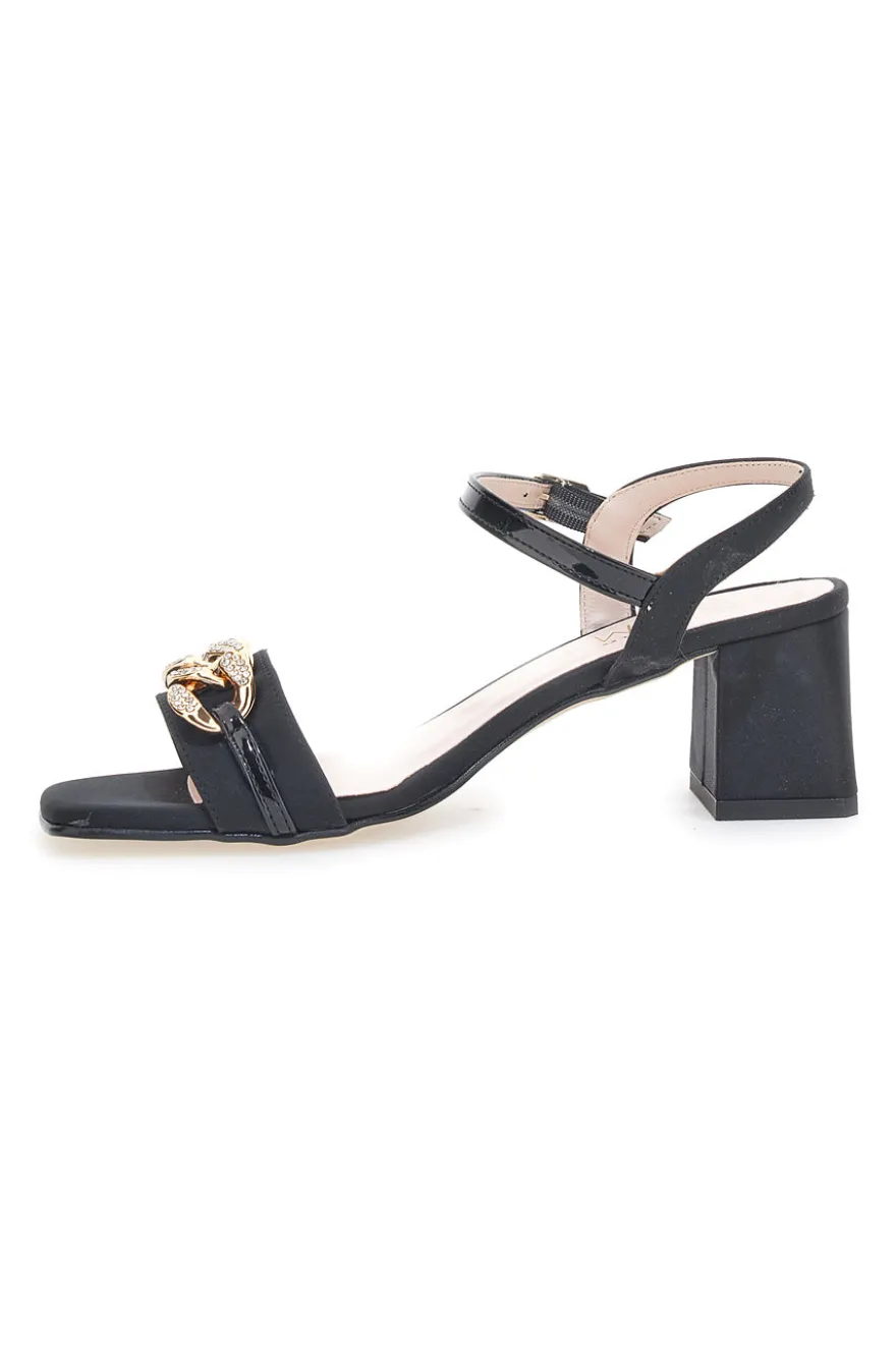 Sandali con tacco Pittarello Glam 3412 Neri Raso