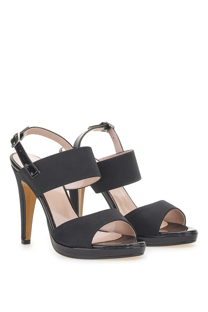 Sandali con tacco Pittarello Love 722 Neri Raso