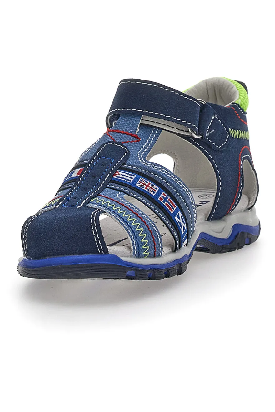 Sandali con Velcro Blu Pitt Kids 14306