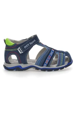 Sandali con Velcro Blu Pitt Kids 14306