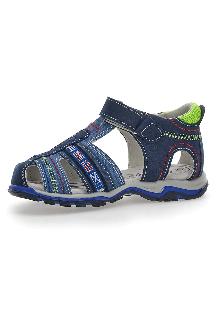 Sandali con Velcro Blu Pitt Kids 14306