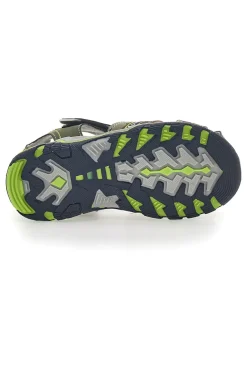 Sandali con Velcro Verde Oliva Pitt Kids 14365