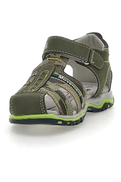 Sandali con Velcro Verde Oliva Pitt Kids 14365