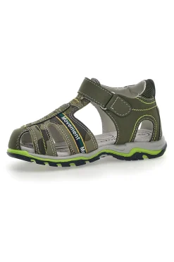 Sandali con Velcro Verde Oliva Pitt Kids 14365