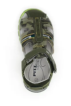 Sandali con Velcro Verde Oliva Pitt Kids 14365