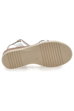 Sandali con zeppa bassa e fasce Bianchi incrociati PITTARELLO SUN FW10172