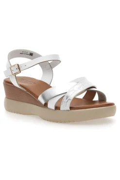 Sandali con zeppa bassa e fasce Bianchi incrociati PITTARELLO SUN FW10172