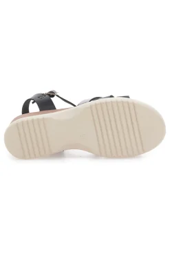Sandali con zeppa bassa e fasce nere incrociate PITTARELLO SUN FW10172