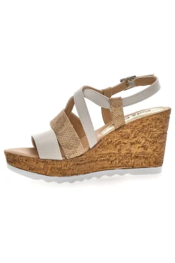 Sandali con Zeppa Cafè Cost 2778 Beige