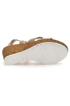 Sandali con Zeppa Cafè Cost 2778 Beige