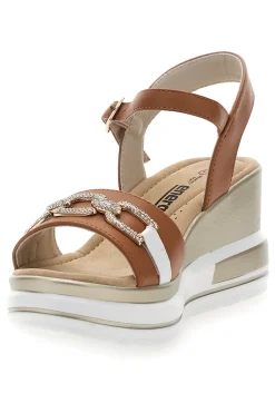 Sandali con zeppa Marroni Energy E425
