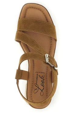 Sandali Cuoio con tacco e fibbia Pittarello look MK3909214