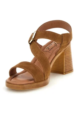 Sandali Cuoio con tacco e fibbia Pittarello look MK3909214