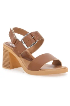 Sandali Cuoio con Tacco Medio a Blocco PITTARELLO LOOK MK3619214