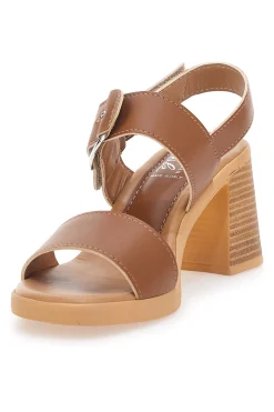 Sandali Cuoio con Tacco Medio a Blocco PITTARELLO LOOK MK3619214
